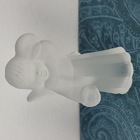 Christmas 4 Frosted Glass Musician Angel Candleholders - Picture 4 of 11